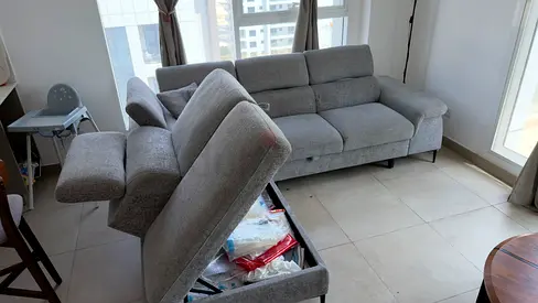 3-seater convertable sofa with storage