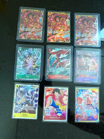 One Piece Card Collection - Rare Cards (9 cards, sleeved)