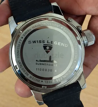 Swiss Legend Submersible Men's Watch (back case shown) - Needs Service