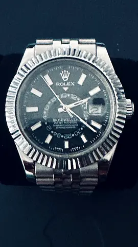 Rolex Sky-Dweller style stainless steel watch (used)