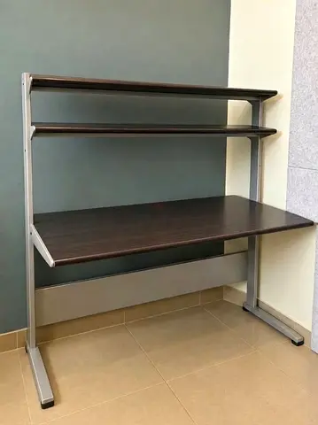 Urgent Relocation Sale – Modern Study / Office Desk with 2-Tier Shelving (AED 300)