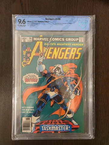 Avengers #196 comic - CBCS 9.6 graded (Taskmaster 1st appearance)