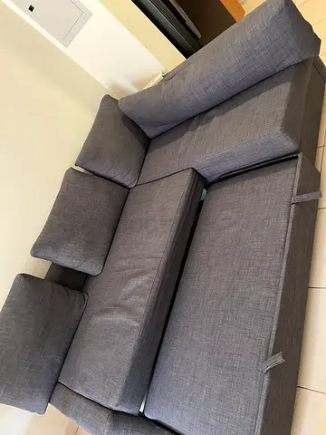 Grey 3-sofa Sofa bed IKEA - removable covers
