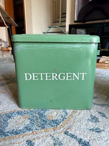 Antique Laundry Detergent Bin