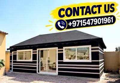 Black & White Outdoor Majlis Tent / Garden Cabin - Large Size, Ready to Use