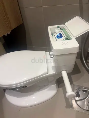 Baby Potty Training Toilet Seat with Wipe Dispenser n music - White