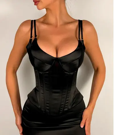 Corset with two straps black