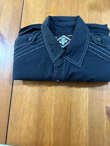 Affiliciation brand Dark casual long-sleeve men’s button-up shirt - good condition