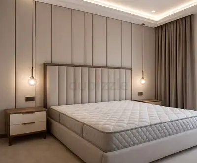 Stylish cozy beige colour 200*200 King size bed