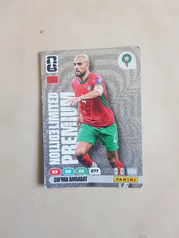 Limited Edition Sofyan Amrabat Football Trading Card (Silver) - Premium