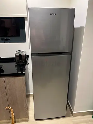 Silver two-door refrigerator & freezer - Excellent condition