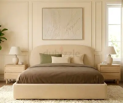 Beige new Queen size bed storage bed including mattress double bed queen bed strong