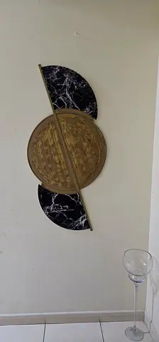 Metal and Marble Wall Art Decor - Circular Geometric big size Piece