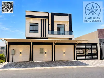Luxury villa for annual rent - 3 master bedrooms + living room + hall + maid's room + wardrobes + o