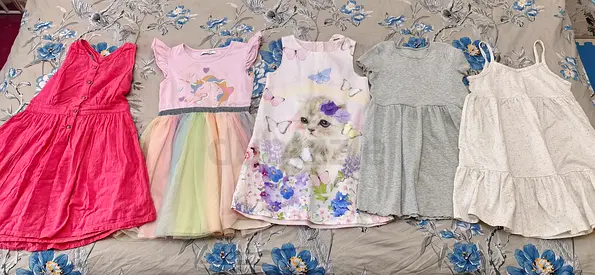 All for 70 aed only Not negotiable Beautiful branded dresses for 5-6 years old girl Location Al bars