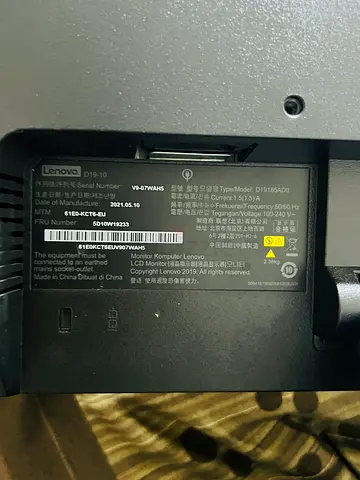 Lenovo 19-inch LCD Monitor - Good Working Condition