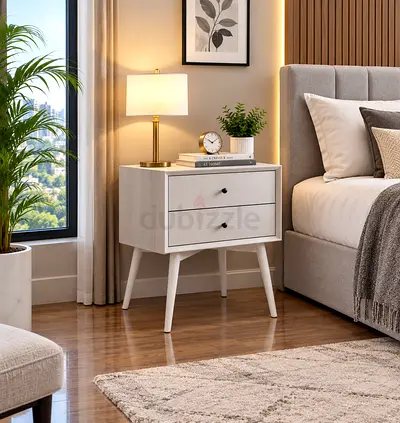 West Elm Modern 2-Drawer Wooden Nightstand - Light Oak Finish