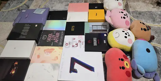 Official BTS Albums with BT21 Plushies Set