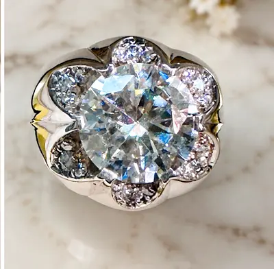 GRA Certified Moissanite 925 Silver Solitaire Ring