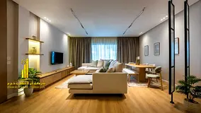Luxury apartment, first occupancy, one bedroom and living room with a balcony and open view. Ajman, 