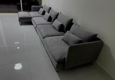 Excellent condition IKEA Sodhremn L Shape Sofa Light gray Color