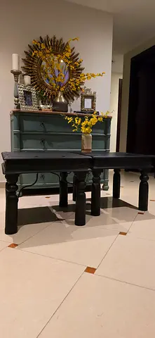 Vintage solid wood side tables