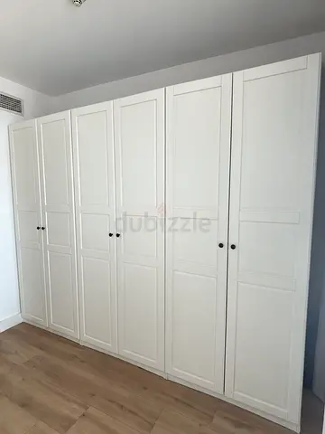 Large 3M. IKEA PAX White Wardrobe | 3 Modules | Fully Equipped  AED 3,350