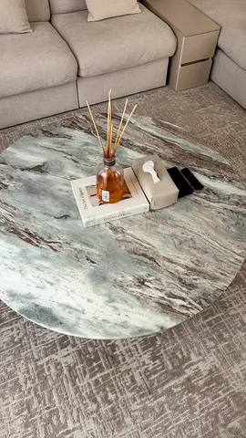 Round Marble-Top Coffee Table (Used, Good Condition)