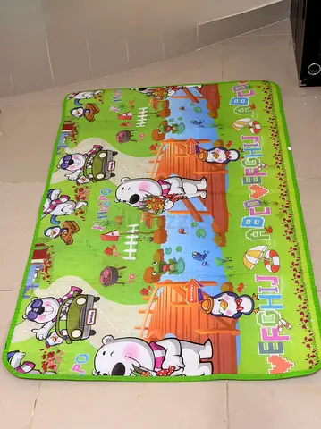 Baby play mat - cushioned cartoon activity mat (good condition)