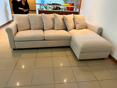 Looks like new Condition Ikea Gronlid L shape sofa bed with storage