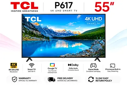 TCL 55″ P617 4K HDR Android Smart TV | HDR10 | 55P617