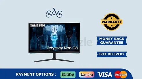 Samsung | 32 Inch | Odyssey Neo G8 | 240Hz Monitor | New | Free Delivery Warranty | LS32BG850N