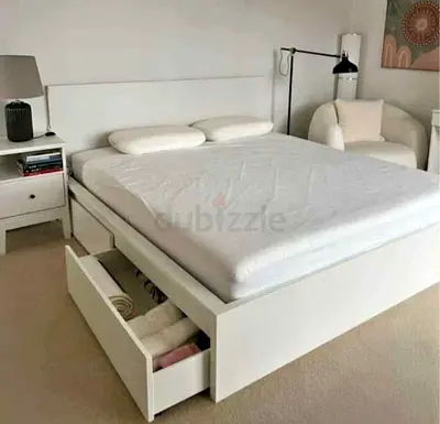 Ikea malm king size bed frame with Ikea mattress