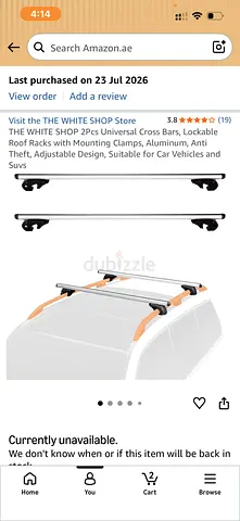 Roof rails for storage