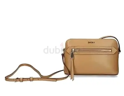 DKNY Tan Leather Crossbody Bag - Compact style