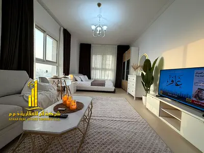 🏡 The most luxurious and elegant VIP studio apartment for monthly rent in Al Yasmin Towers, opposite City Centre Ajman – Al Jurf 2✨ 🔹 Spacious stud