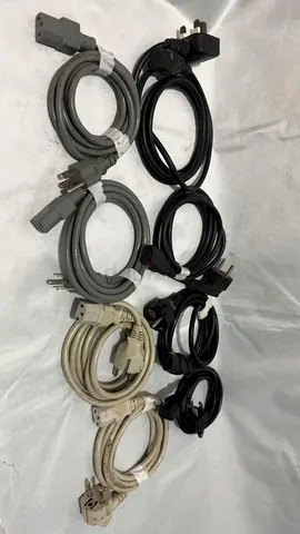 Assorted Power & IEC Cables - Lot of 8 (PC/Monitor/Appliance Cords)