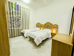 First occupancy, luxurious and elegant two-bedroom apartment with a living room, fully furnished wit