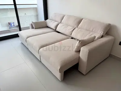 Ikea Eskilstuna L shape sofa bed under storage