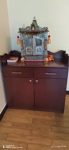 Stand alone cabinet with temple