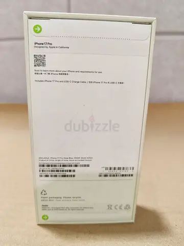 iPhone 17 Pro (sealed box) - Unused, original packaging. Active.