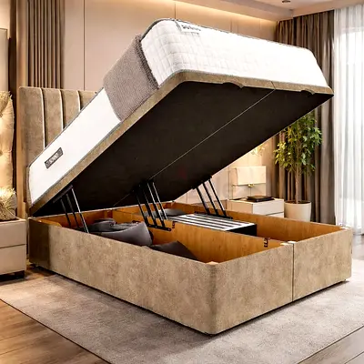 🏠 Smart Storage Bed – Stylish Hydraulic Lift for Extra Space
