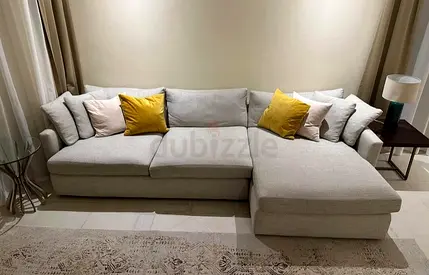 Crate&barrel lounge deep L shape sofa sectional