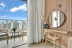 Furnished Studio | Bloom Heights 2 | City View Balcony