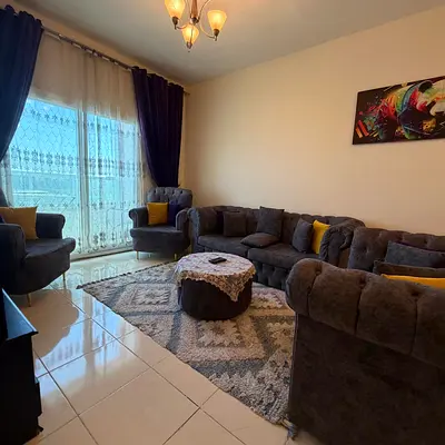 Furnished 1BHK apartment for monthly rent ✅ in Ajman - Al Rashidiya - Orient Towers ✔️ Includes bills and internet ⚡📶 Ready to move in immediately!