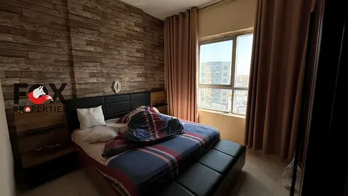Furnished 2BR + Hall for annual rent in Garden City, Al Hamidiyah, Ajman | 2 Baths | Free parking | AED 43,000 | 4 payments | Cheque deposit.