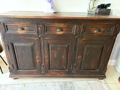 Solid Wooden Sideboard / Buffet Cabinet - Antique Finish