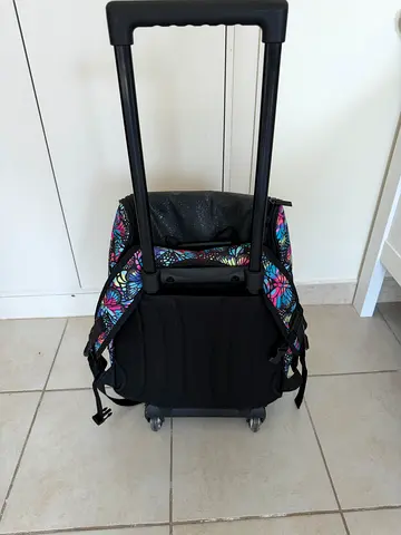 Girls smiggle Wheeled backpack with retractable handle - colorful butterfly print