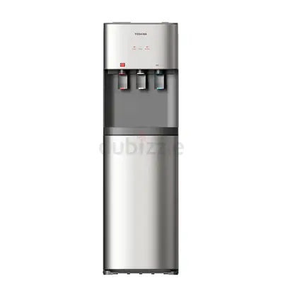 Toshiba Bottom Load Water Dispenser, 3 Tap, Stainless Steel/Black, RWF-W2468UVBG(K)