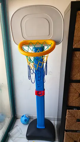 Adjustable Kids Basketball Hoop with Ball - Good Condition